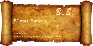 Blasy Sarolt névjegykártya